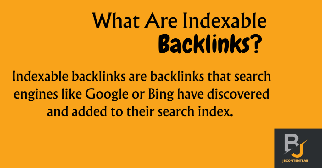 Image explains what are indexable links