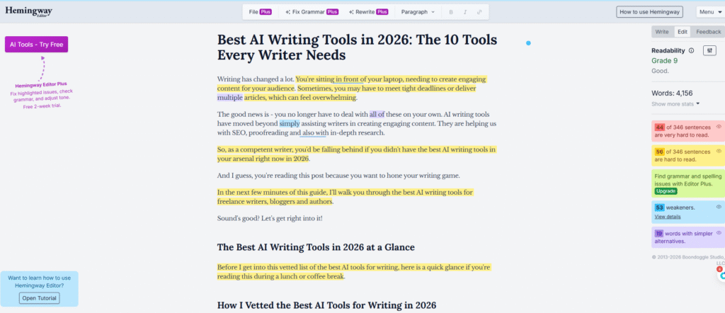 best ai writing tools